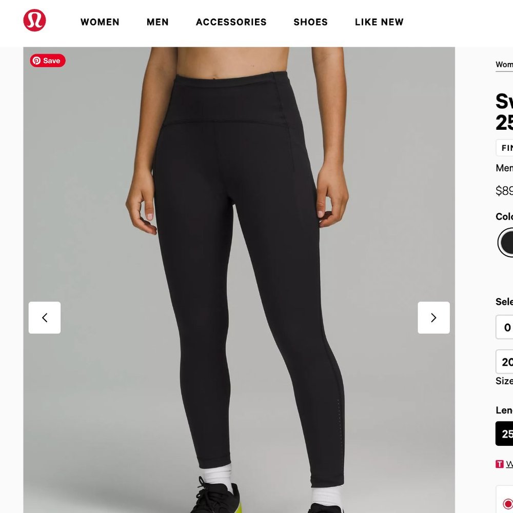 Lululemon Base Pace High-Rise Tight 25"